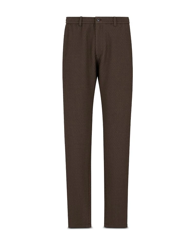 3D Effect Virgin Wool Stretch Jersey Trousers