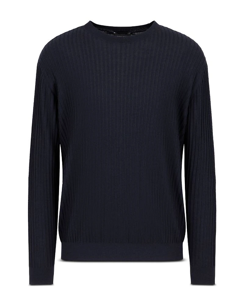 Travel Essentials Ribbed Effect Wool Sweater