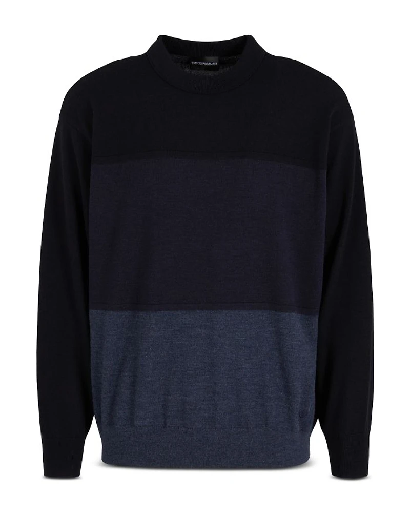 Color Block Crewneck Sweater
