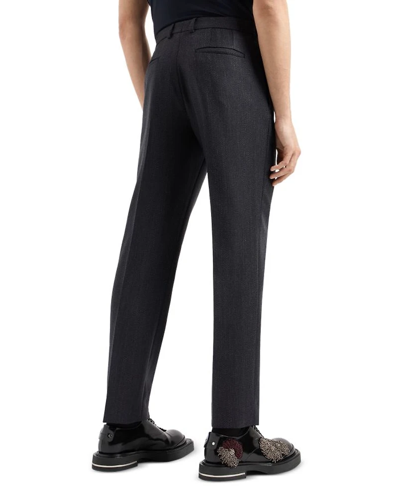 Mouline Slim Leg Trousers