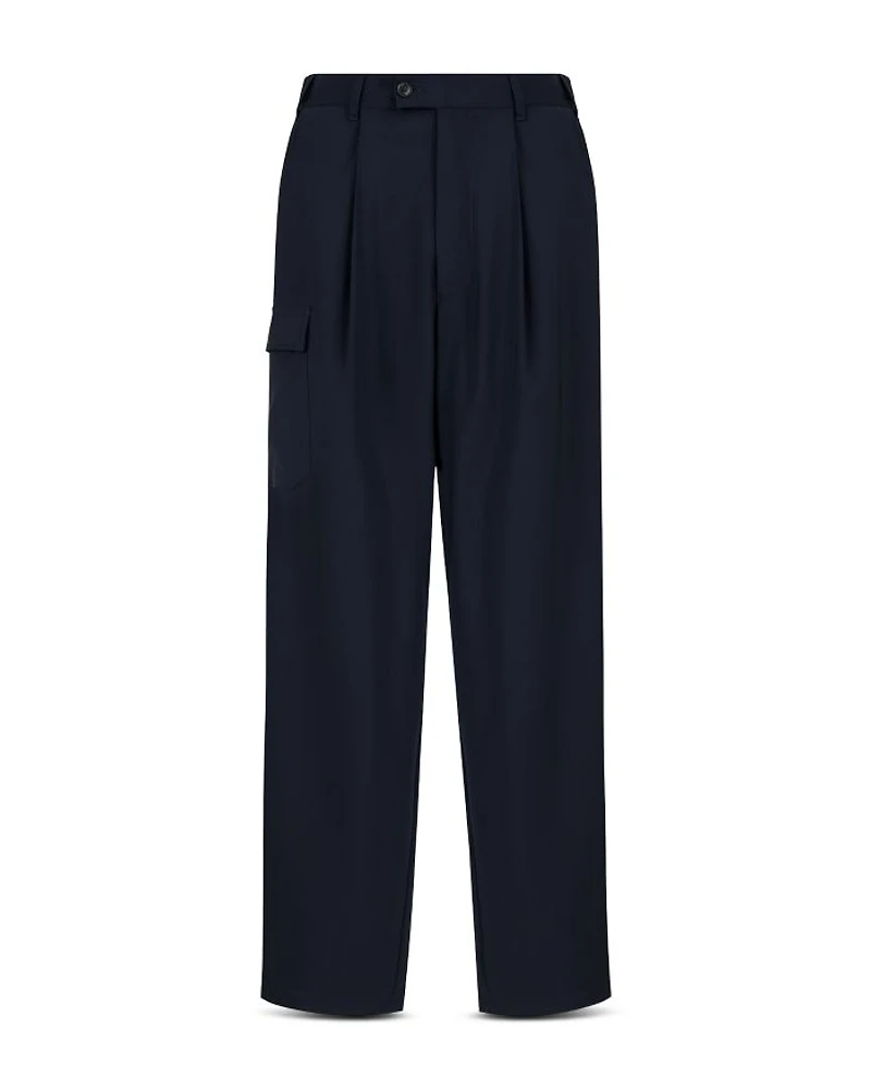 Cool Wool Regular Fit Pleated Cargo Pants