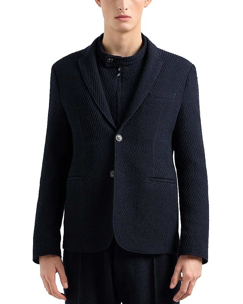 Emporio Armani Textured Stretch Blazer