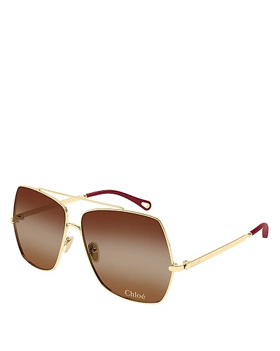 Chloe Aly Square Sunglasses, 62mm