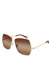 Chloe Aly Square Sunglasses, 62mm