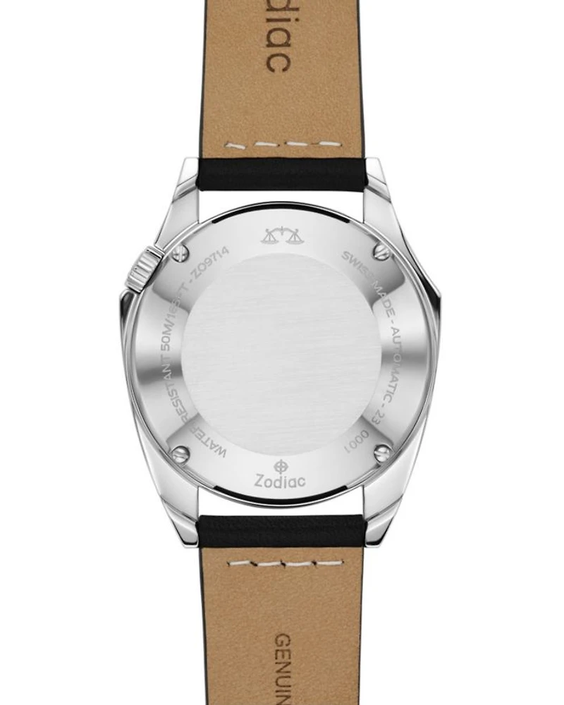 Dress Olympos Automatic Leather Watch, 37mm
