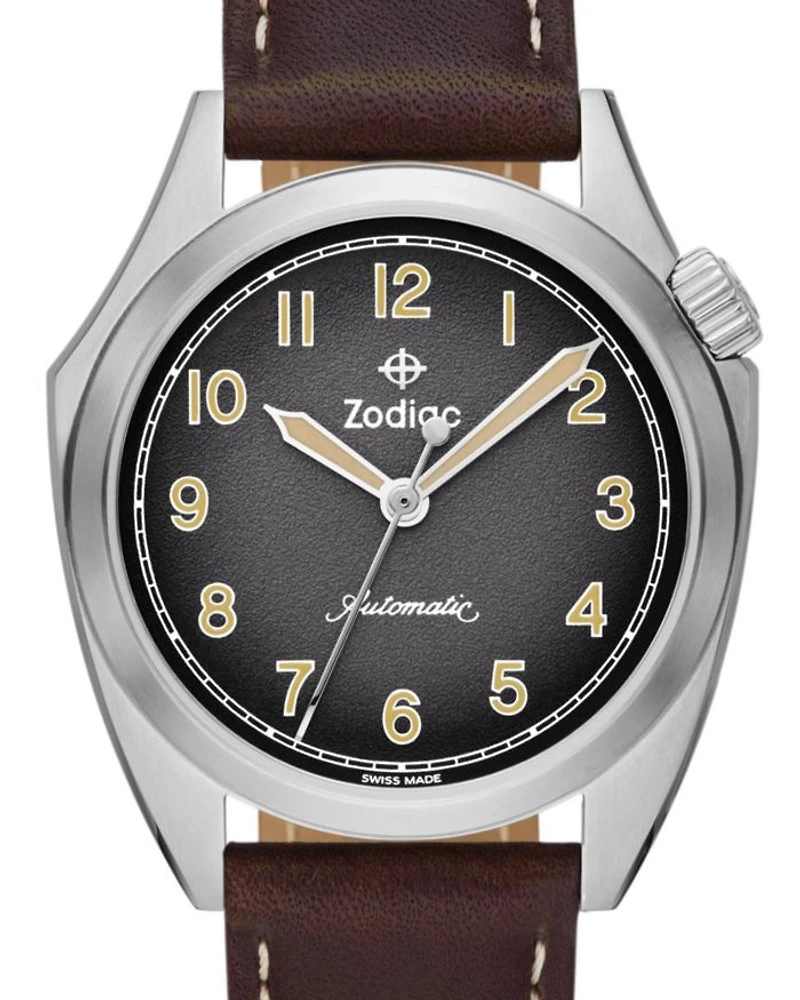 Field Olympos Automatic Leather Watch, 40mm