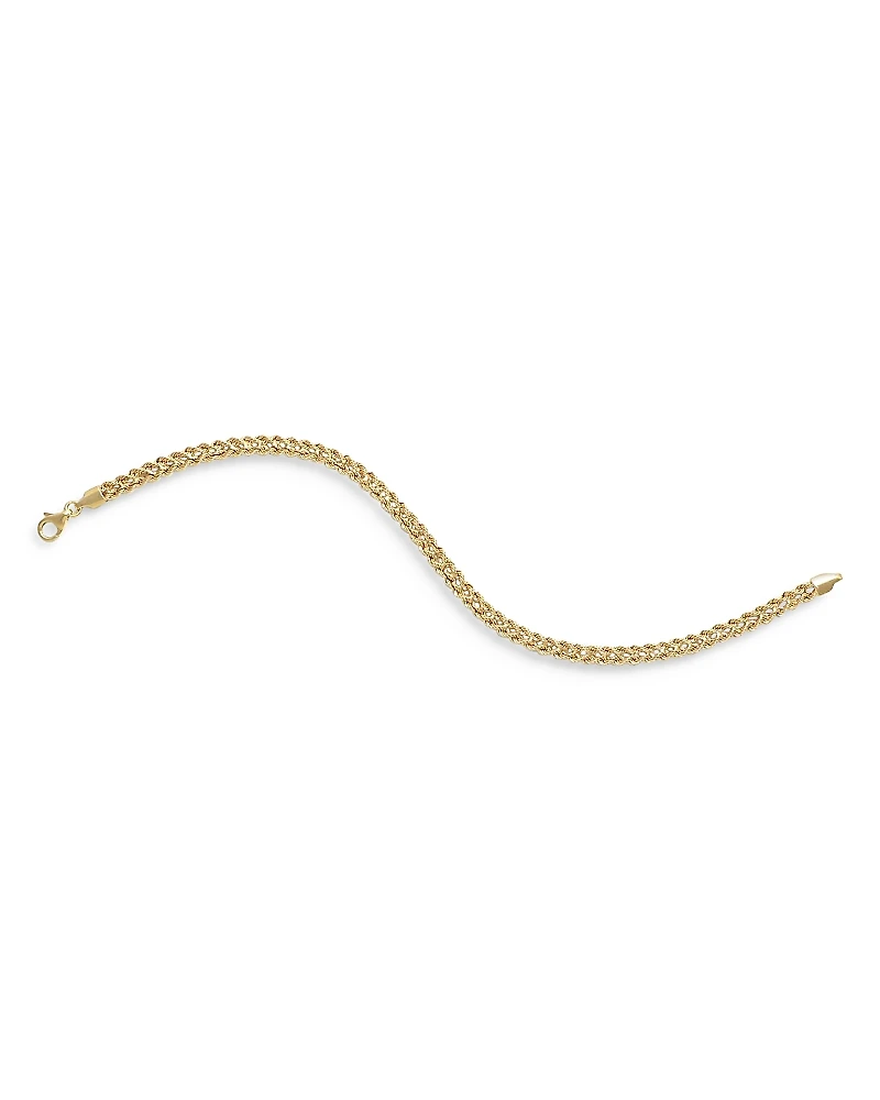 Alberto Amati 14K Yellow Gold Cuore Rope Link Bracelet