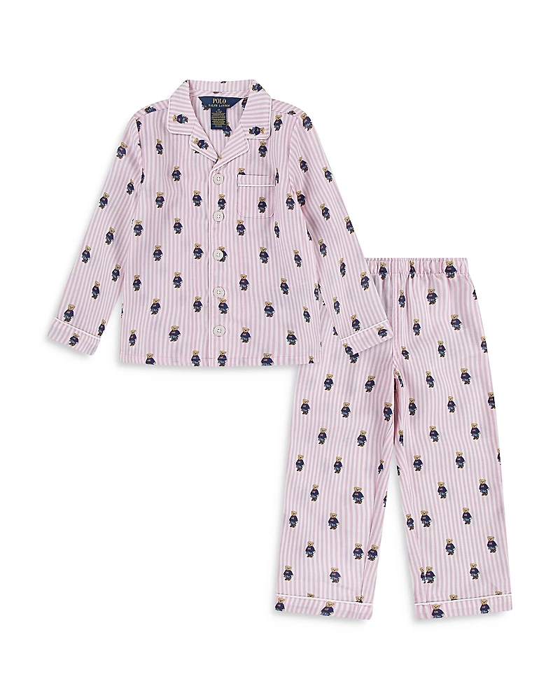 Polo Ralph Lauren Girls' Girl Bear Long Sleeve Coat & Pants Set