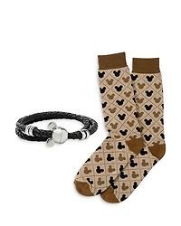 Mickey Silhouette Socks & Bracelet Gift Set
