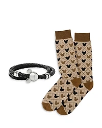 Cufflinks Inc Mickey Silhouette Socks & Bracelet Gift Set