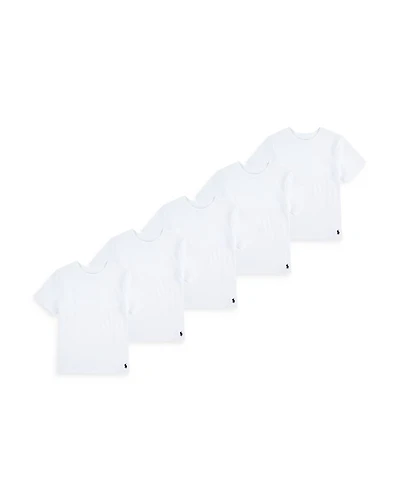 Boys' Crewneck Undershirts, 5 Pack - Big Kid