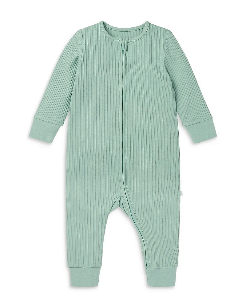 Mori Unisex Stretch Ribbed Two Way Full Zip Coverall Pajamas