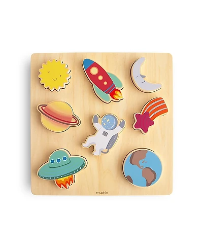 Mushie Wooden Space Puzzle - Ages 3 years+
