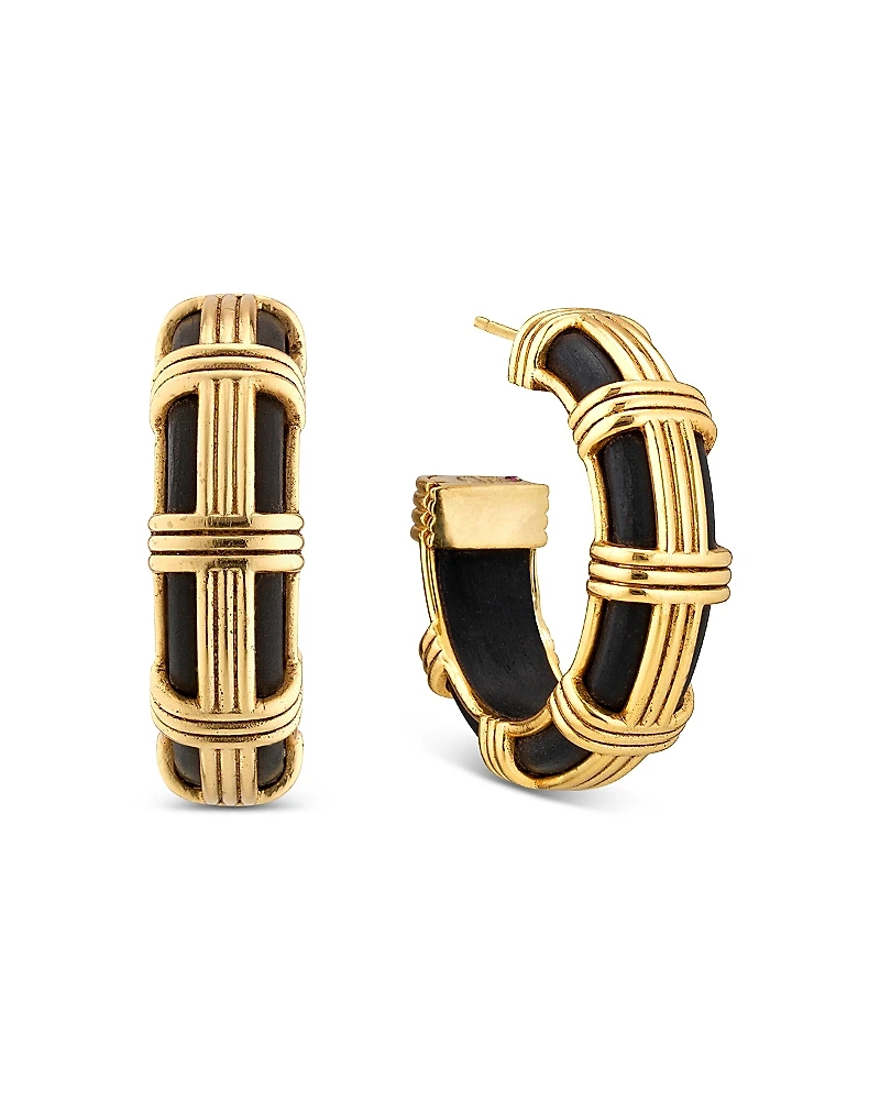Capucine De Wulf Gaia Ebony Hoop Earrings