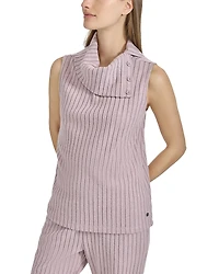 Marc New York Heather Rib Funnel Neck Vest