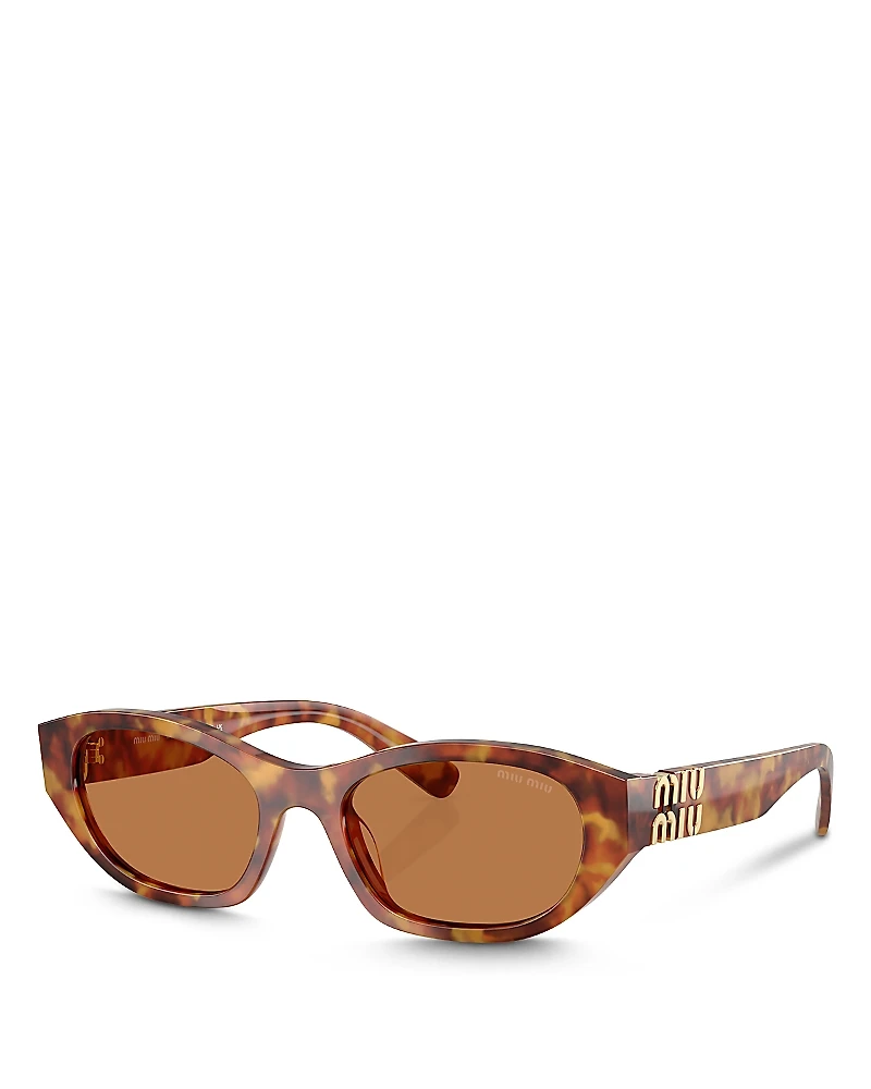 Miu Miu Oval Sunglasses, 53mm