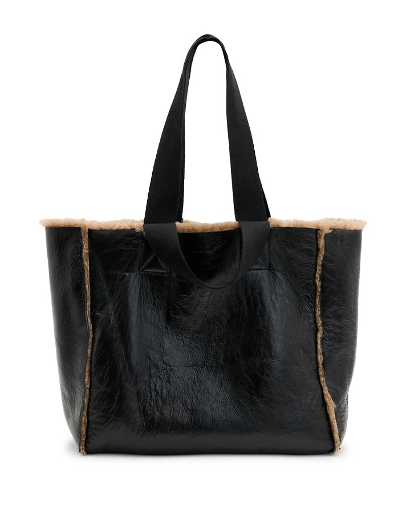 Izzy Shearling Leather Tote