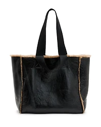 Izzy Shearling Leather Tote