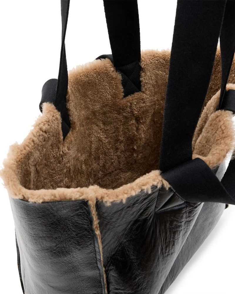 Izzy Shearling Leather Tote