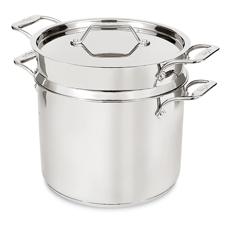 All-Clad Simply Strain Stainless Steel 12 Quart Multipot with Insert