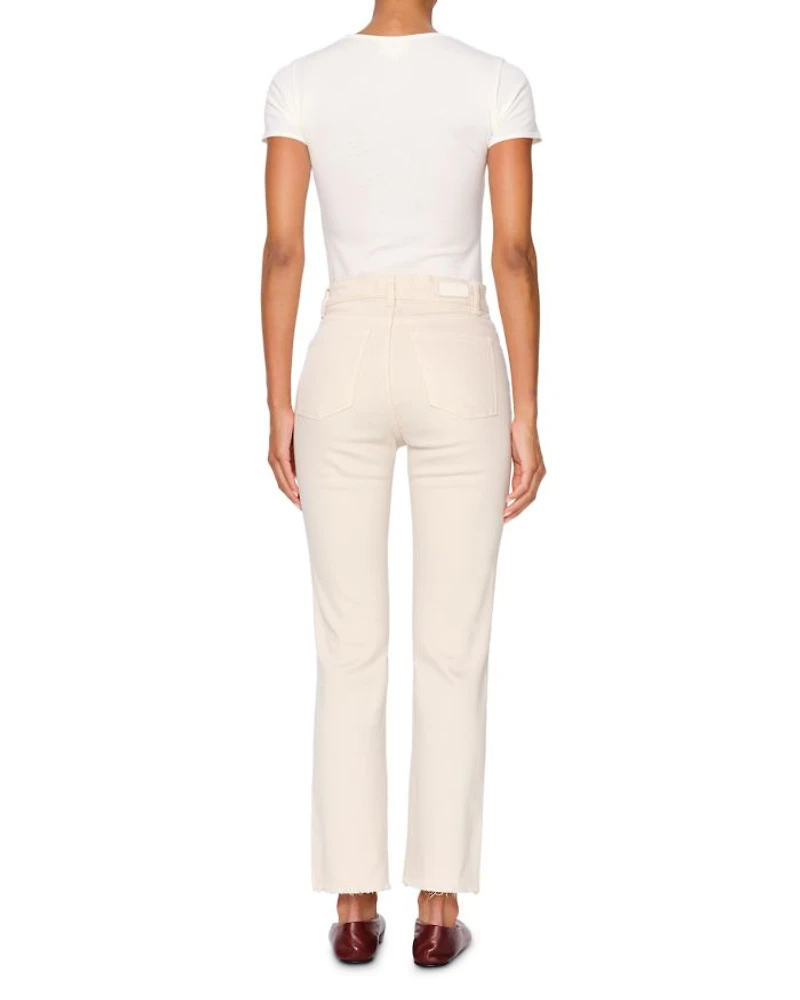 Patti High Rise Straight Jeans Ecru