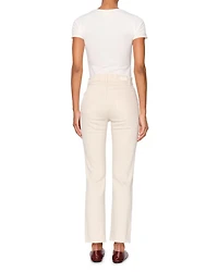 Patti High Rise Straight Jeans Ecru