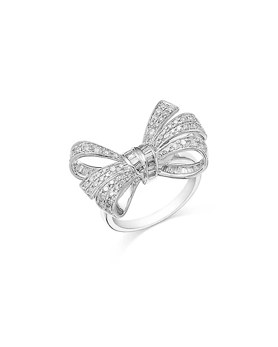 Bloomingdale's Fine Collection Diamond Pave Bow Statement Ring