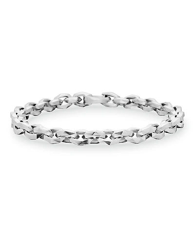 David Yurman Men's Sterling Silver Chain Faceted Link Bracelet