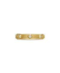 18K Yellow Gold Modern Renaissance Ring with Diamonds