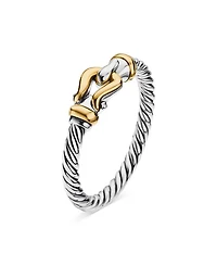 Petite Buckle Ring with 18K Yellow Gold
