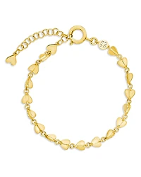Cadar 18K Yellow Gold Endless Wings of Love, Folded Heart Link Bracelet