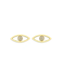 Cadar 18K Yellow Gold Reflections Stud Earrings with Diamonds, 0.19 tcw
