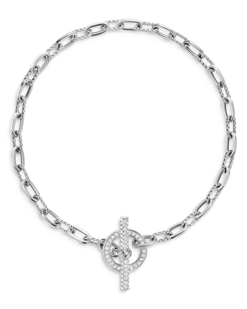 DY Madison® Toggle Chain Bracelet Sterling Silver with Diamonds