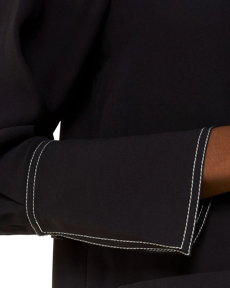 Topstitch Mini Dress