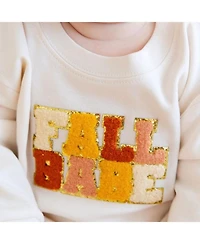 Girls' Fall Babe Patch Long Sleeve Romper - Baby