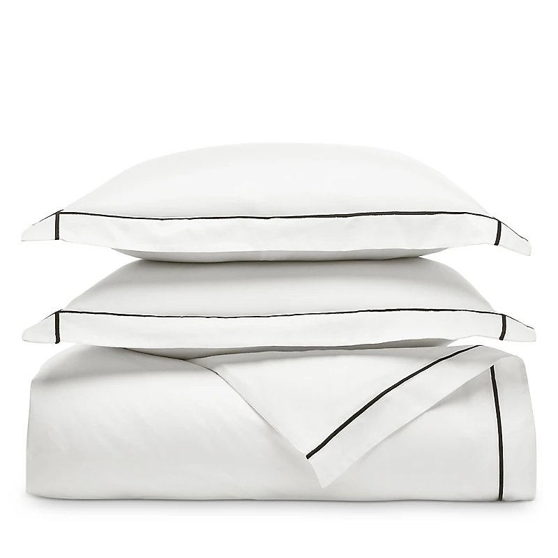 Boll & Branch Signature Embroidered Duvet Cover Set, Full Queen