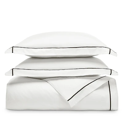 Boll & Branch Signature Embroidered Duvet Cover Set, Full Queen