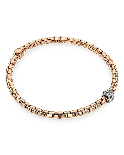 Fope 18K Rose Gold Eka Diamond Flex'it Bracelet