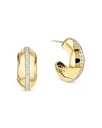 Phillips House 14K Yellow Gold Affair Diamond Hoop Earrings