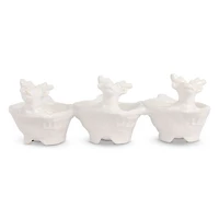 Pietra Natale Figural Deer 3 Part Server