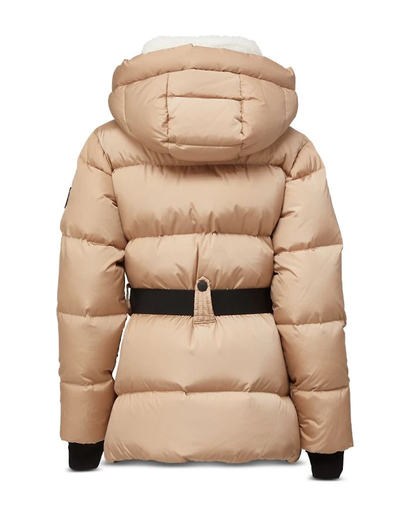 Girls' Romy Faux Sherpa Trim Hooded Down Jacket - Big Kid