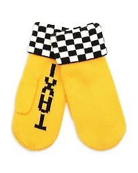 Taxi Checkerboard Mittens