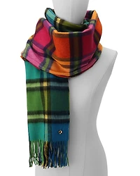Plaid Mix Yarn Dye Wool Scarf
