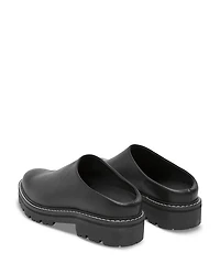 Women's Leather Lug Mules