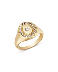 Bloomingdale's Fine Collection Men's Diamond Signet Pinky Ring