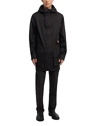 Downing Coated Cotton Hooded Rain Jacket