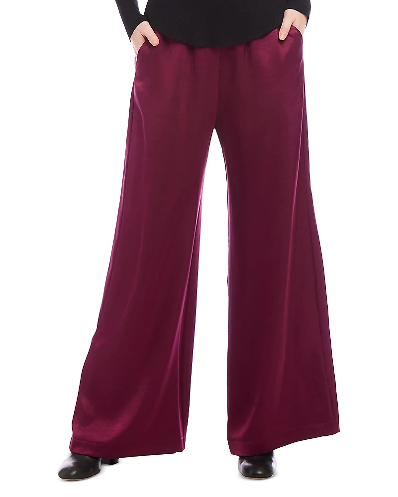 Karen Kane Wide Leg Satin Pants