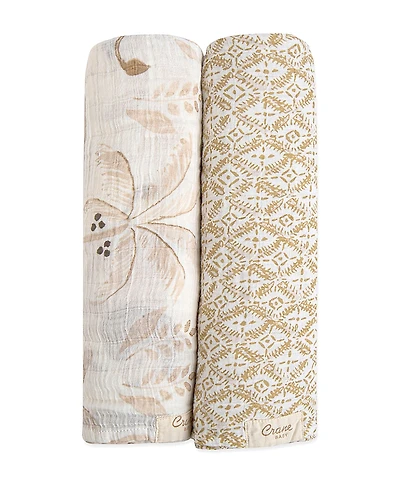 Crane Baby Kendi Swaddle Wraps, 2 Pack - Ages 0-36 Months