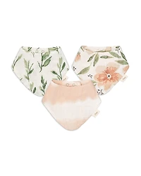 Crane Baby Parker Floral Muslin Bib Set, 3 Pack - Ages 0-36 Months