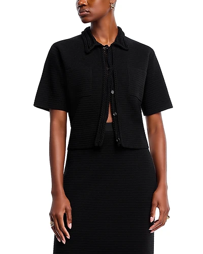 Fabiana Filippi Short Sleeve Button Up Sweater